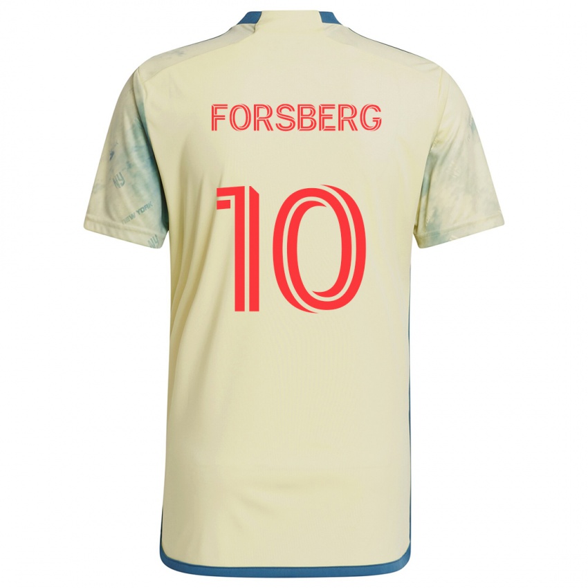 Niño Camiseta Emil Forsberg #10 Amarillo Rojo Azul 1ª Equipación 2024/25 La Camisa Perú