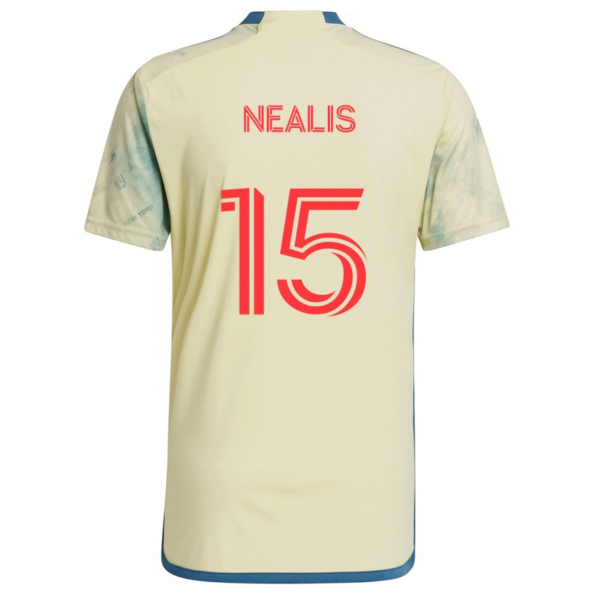 Niño Camiseta Sean Nealis #15 Amarillo Rojo Azul 1ª Equipación 2024/25 La Camisa Perú