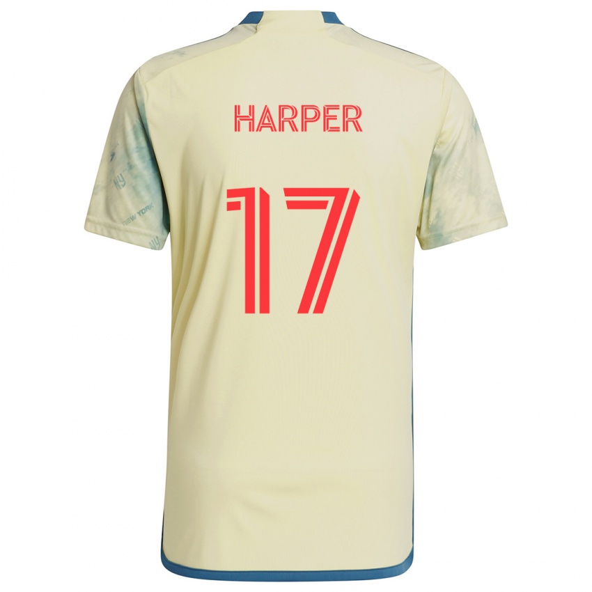 Niño Camiseta Cameron Harper #17 Amarillo Rojo Azul 1ª Equipación 2024/25 La Camisa Perú