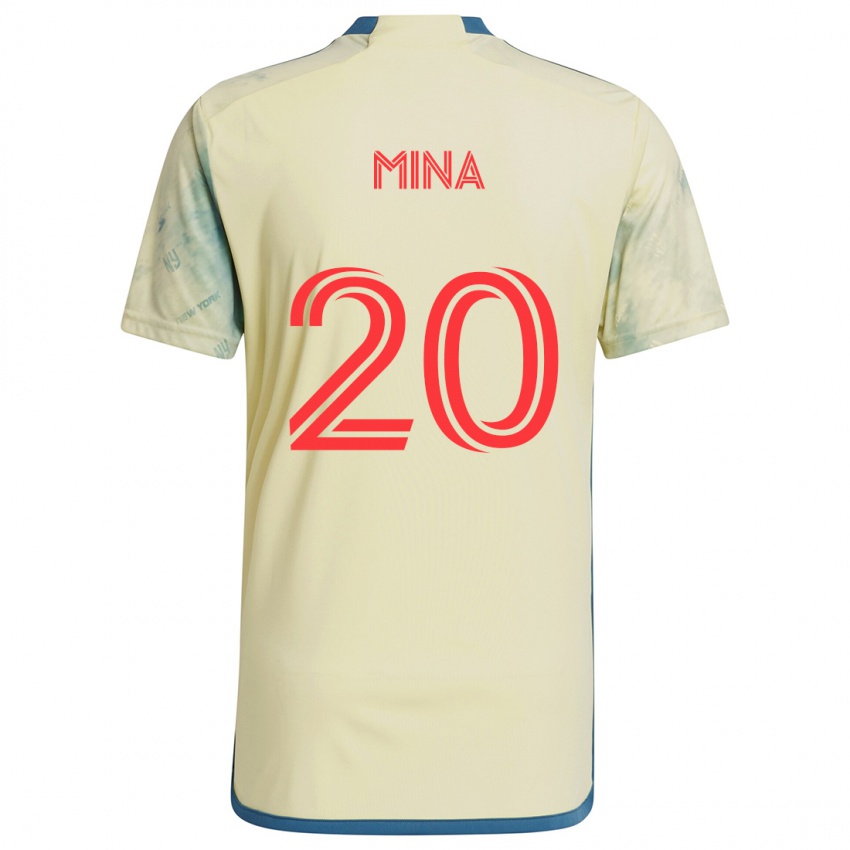 Niño Camiseta Juan Mina #20 Amarillo Rojo Azul 1ª Equipación 2024/25 La Camisa Perú