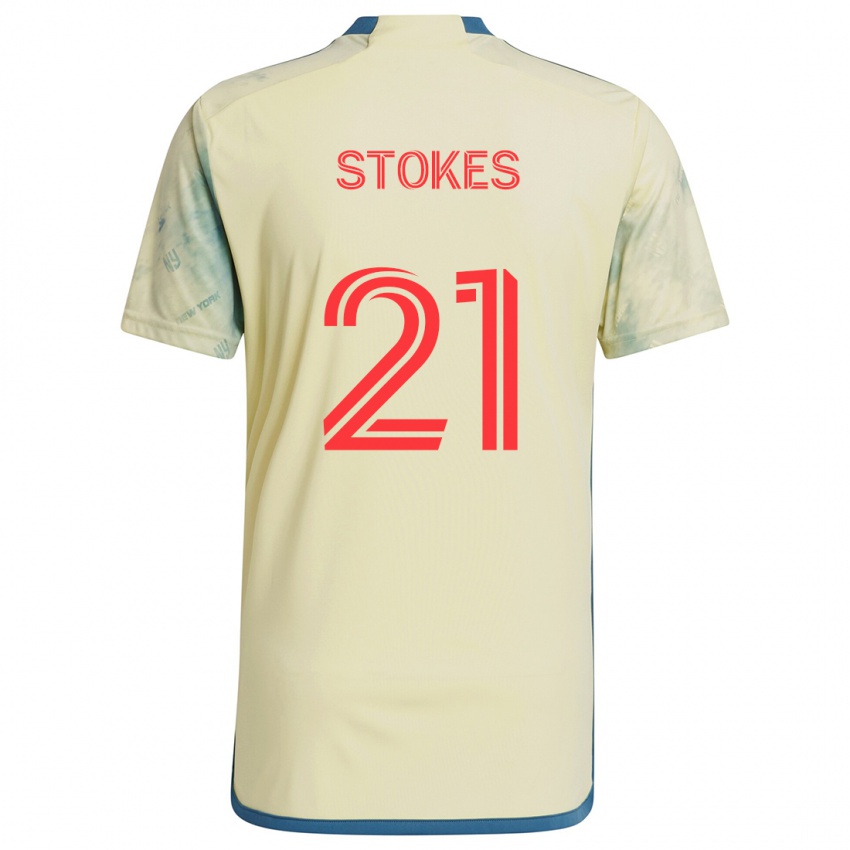 Niño Camiseta Aidan Stokes #21 Amarillo Rojo Azul 1ª Equipación 2024/25 La Camisa Perú