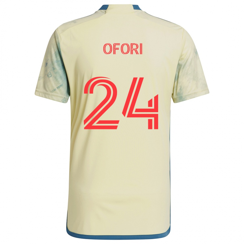 Niño Camiseta Curtis Ofori #24 Amarillo Rojo Azul 1ª Equipación 2024/25 La Camisa Perú