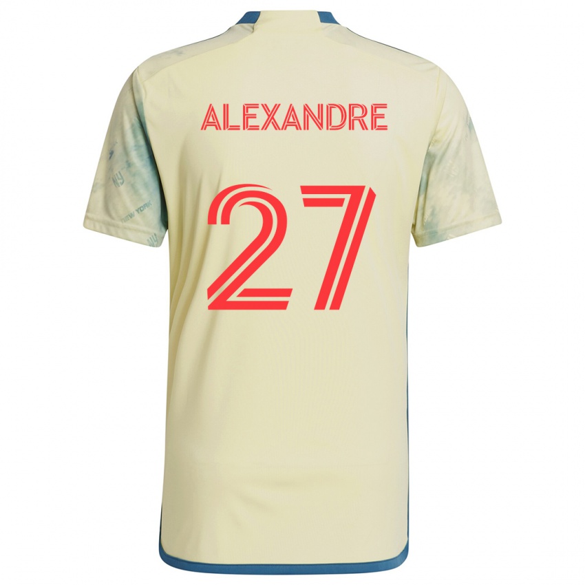 Niño Camiseta Davi Alexandre #27 Amarillo Rojo Azul 1ª Equipación 2024/25 La Camisa Perú