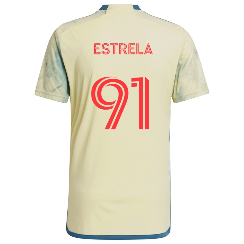 Niño Camiseta Bento Estrela #91 Amarillo Rojo Azul 1ª Equipación 2024/25 La Camisa Perú