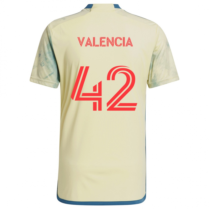 Niño Camiseta Omar Valencia #42 Amarillo Rojo Azul 1ª Equipación 2024/25 La Camisa Perú