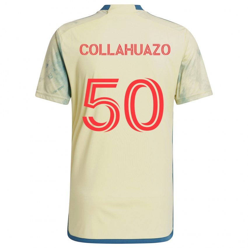 Niño Camiseta Jair Collahuazo #50 Amarillo Rojo Azul 1ª Equipación 2024/25 La Camisa Perú