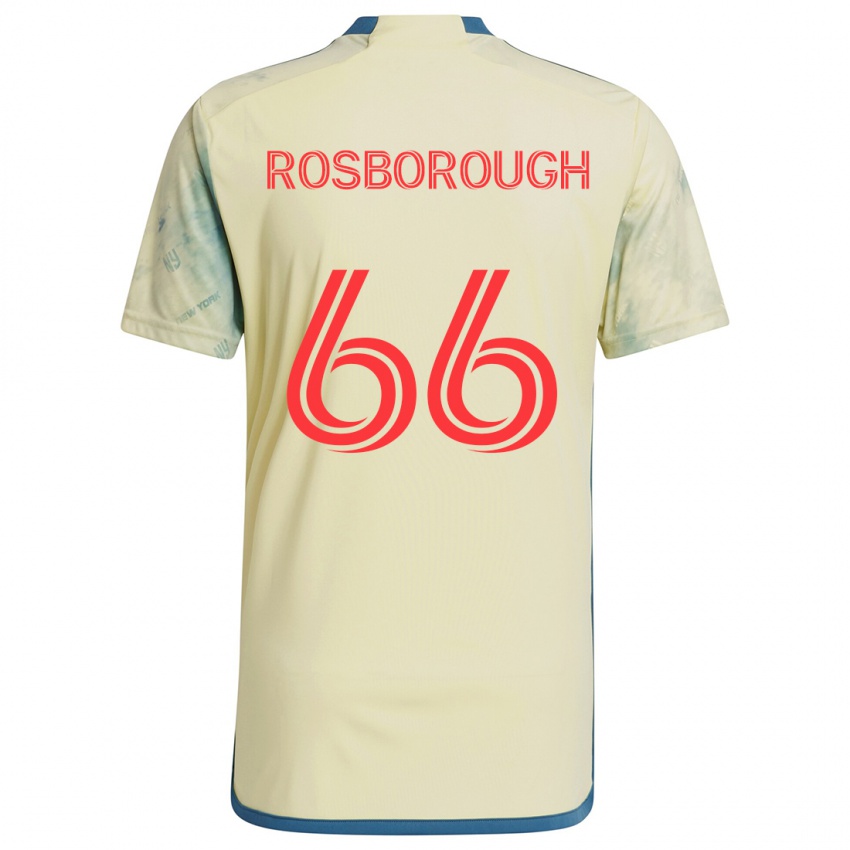 Niño Camiseta Tanner Rosborough #66 Amarillo Rojo Azul 1ª Equipación 2024/25 La Camisa Perú