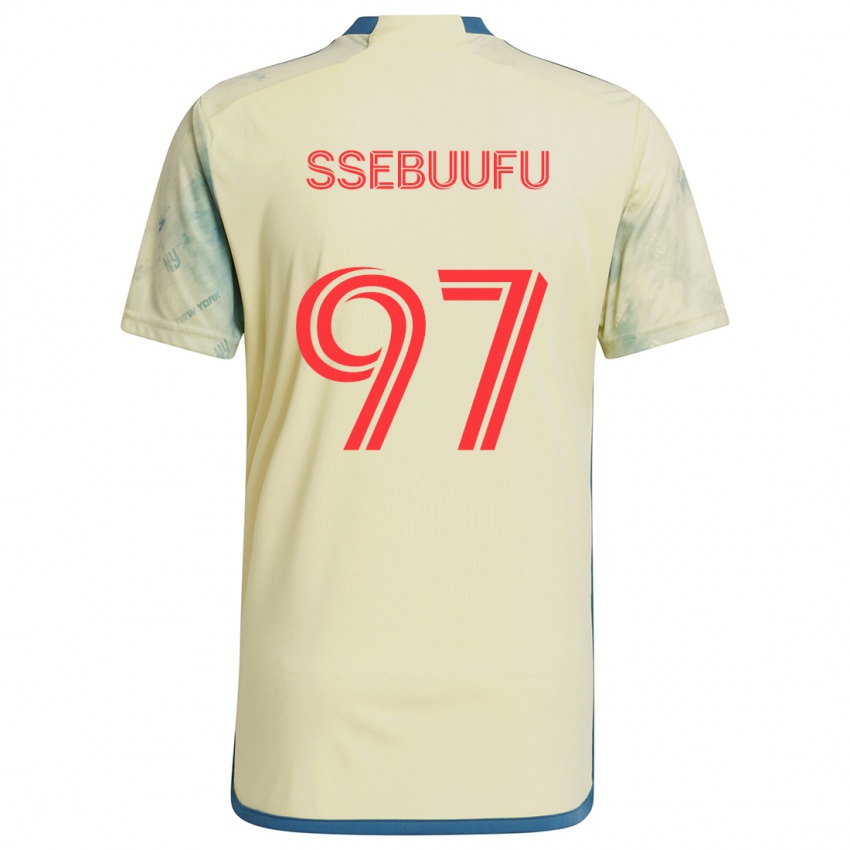 Niño Camiseta Frank Ssebuufu #97 Amarillo Rojo Azul 1ª Equipación 2024/25 La Camisa Perú