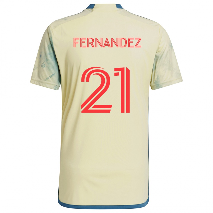 Niño Camiseta Omir Fernandez #21 Amarillo Rojo Azul 1ª Equipación 2024/25 La Camisa Perú