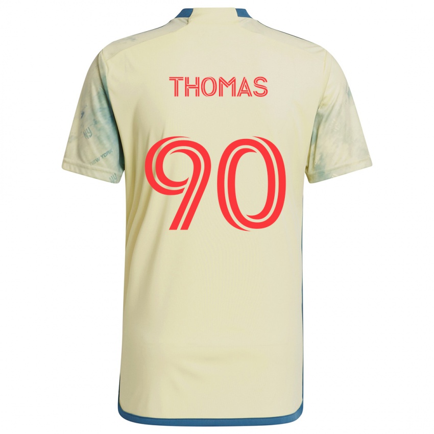 Niño Camiseta Oladayo Thomas #90 Amarillo Rojo Azul 1ª Equipación 2024/25 La Camisa Perú