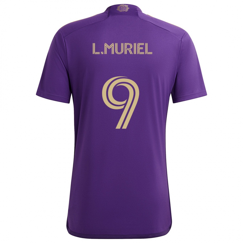 Niño Camiseta Luis Muriel #9 Púrpura Amarillo 1ª Equipación 2024/25 La Camisa Perú