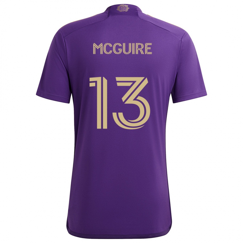 Niño Camiseta Duncan Mcguire #13 Púrpura Amarillo 1ª Equipación 2024/25 La Camisa Perú