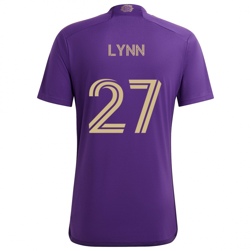 Niño Camiseta Jack Lynn #27 Púrpura Amarillo 1ª Equipación 2024/25 La Camisa Perú