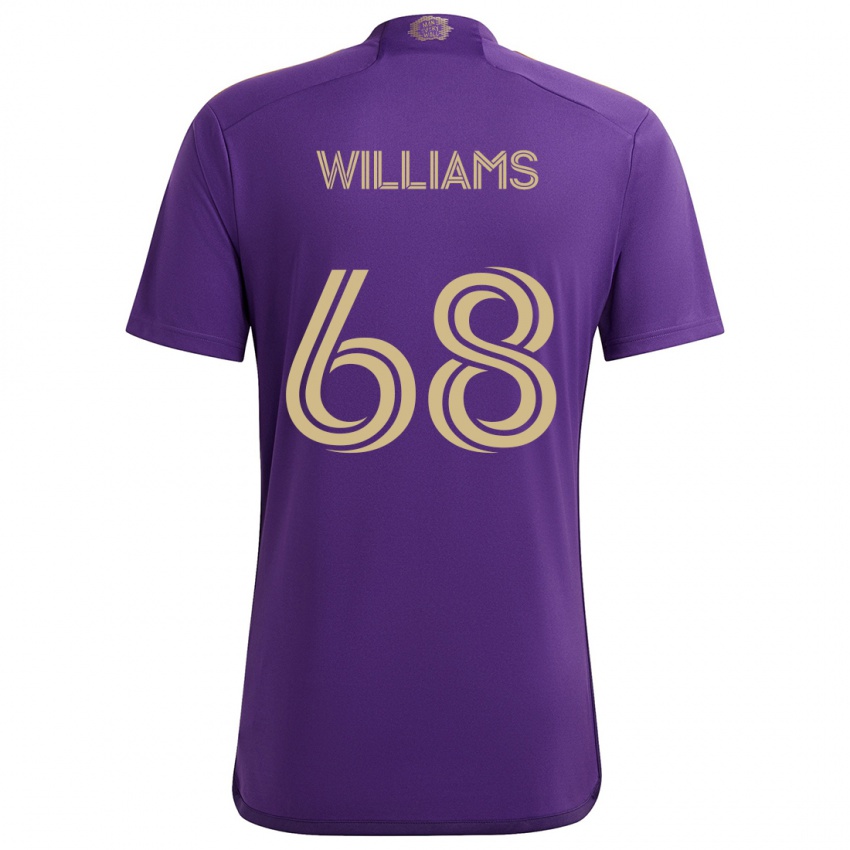 Niño Camiseta Thomas Williams #68 Púrpura Amarillo 1ª Equipación 2024/25 La Camisa Perú