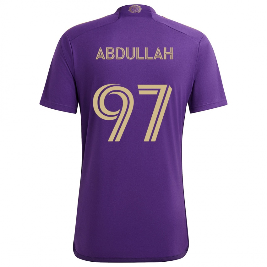 Niño Camiseta Majed Abdullah #97 Púrpura Amarillo 1ª Equipación 2024/25 La Camisa Perú