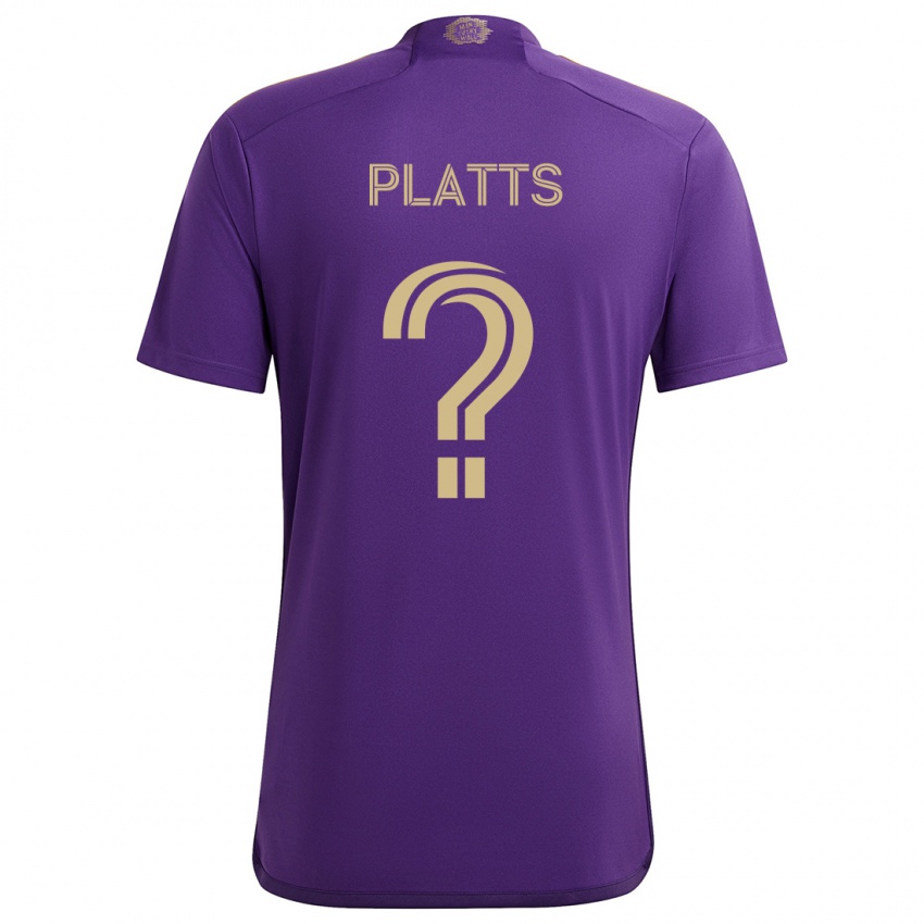 Niño Camiseta Shawn Platts #0 Púrpura Amarillo 1ª Equipación 2024/25 La Camisa Perú