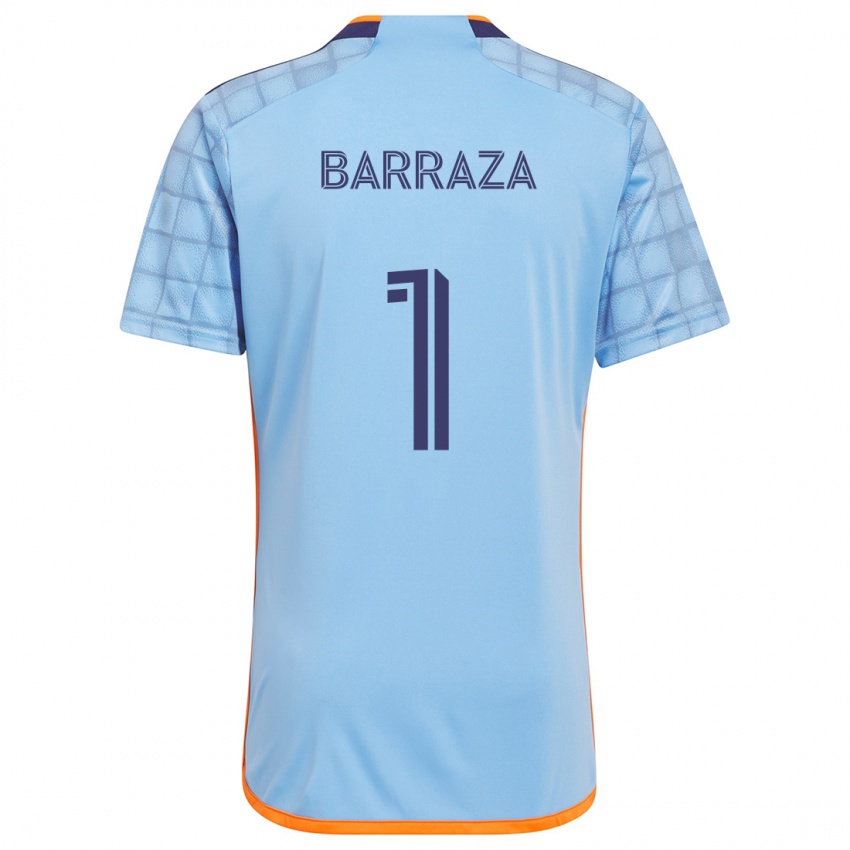 Niño Camiseta Luis Barraza #1 Azul Naranja 1ª Equipación 2024/25 La Camisa Perú