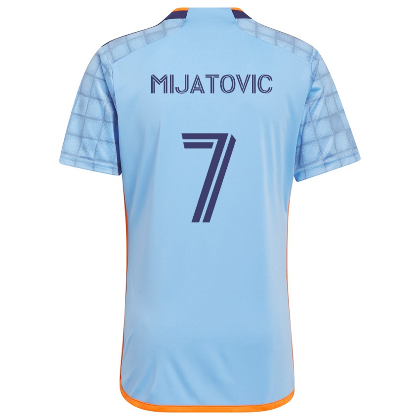 Niño Camiseta Jovan Mijatovic #7 Azul Naranja 1ª Equipación 2024/25 La Camisa Perú