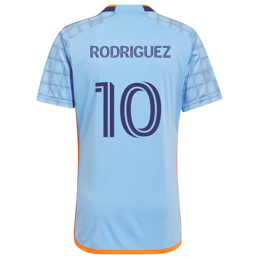 Niño Camiseta Santiago Rodríguez #10 Azul Naranja 1ª Equipación 2024/25 La Camisa Perú