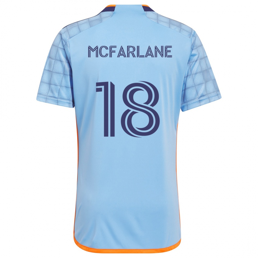 Niño Camiseta Christian Mcfarlane #18 Azul Naranja 1ª Equipación 2024/25 La Camisa Perú