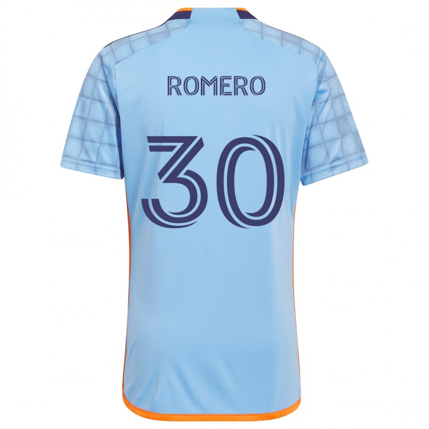 Niño Camiseta Tomás Romero #30 Azul Naranja 1ª Equipación 2024/25 La Camisa Perú