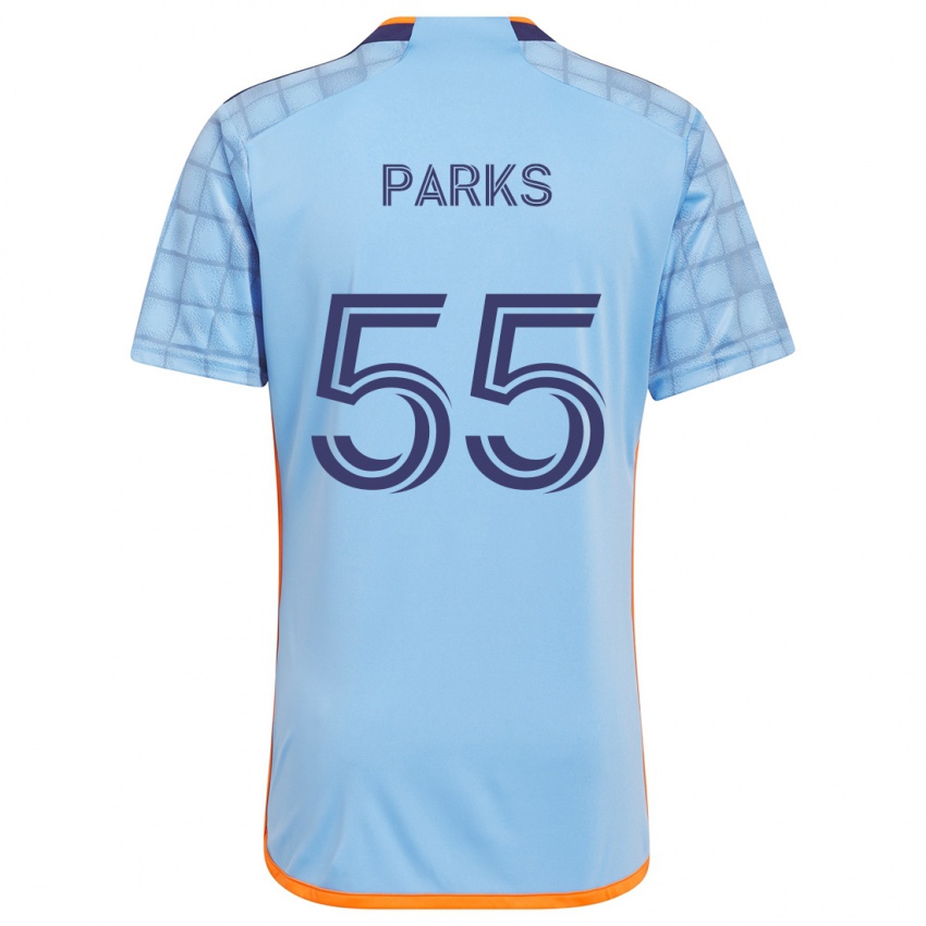 Niño Camiseta Keaton Parks #55 Azul Naranja 1ª Equipación 2024/25 La Camisa Perú