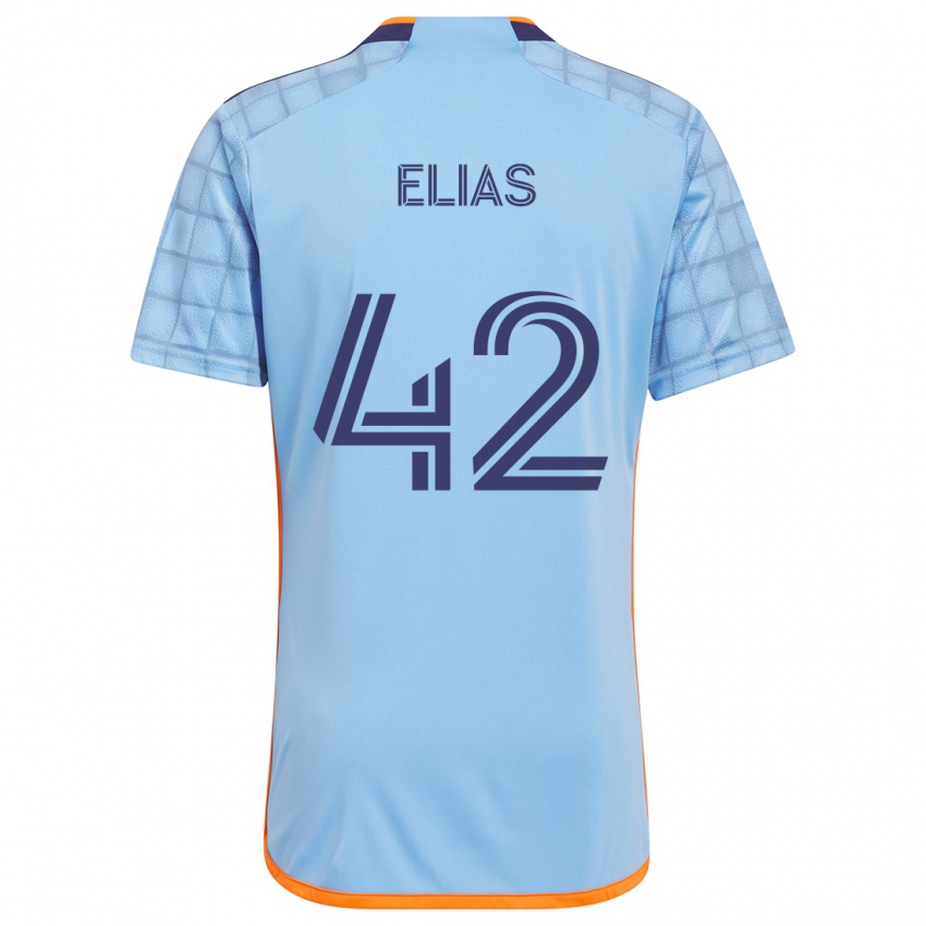 Niño Camiseta Piero Elias #42 Azul Naranja 1ª Equipación 2024/25 La Camisa Perú