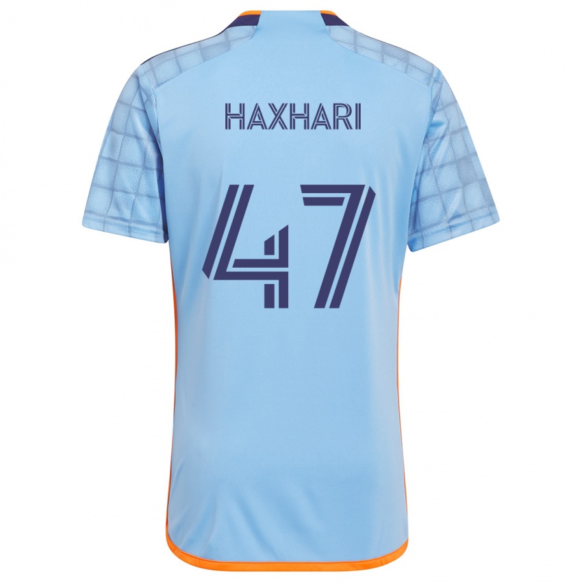 Niño Camiseta Klevis Haxhari #47 Azul Naranja 1ª Equipación 2024/25 La Camisa Perú