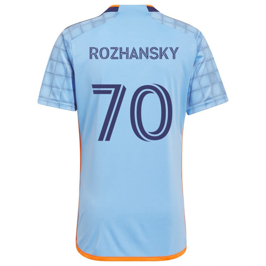 Niño Camiseta Jake Rozhansky #70 Azul Naranja 1ª Equipación 2024/25 La Camisa Perú