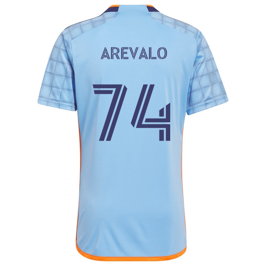 Niño Camiseta Ronny Arévalo #74 Azul Naranja 1ª Equipación 2024/25 La Camisa Perú