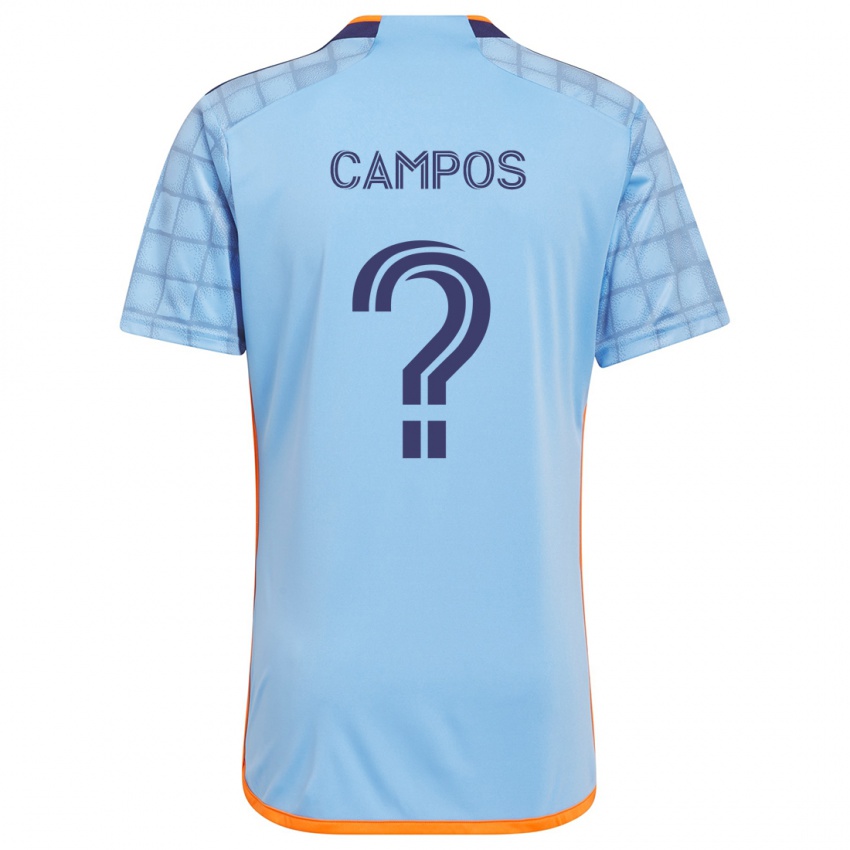 Niño Camiseta Adonis Campos #0 Azul Naranja 1ª Equipación 2024/25 La Camisa Perú