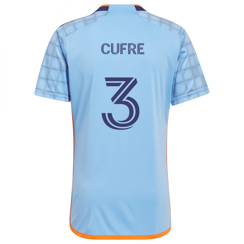 Niño Camiseta Braian Cufré #3 Azul Naranja 1ª Equipación 2024/25 La Camisa Perú