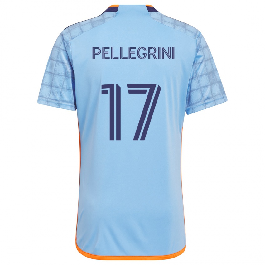 Niño Camiseta Matías Pellegrini #17 Azul Naranja 1ª Equipación 2024/25 La Camisa Perú