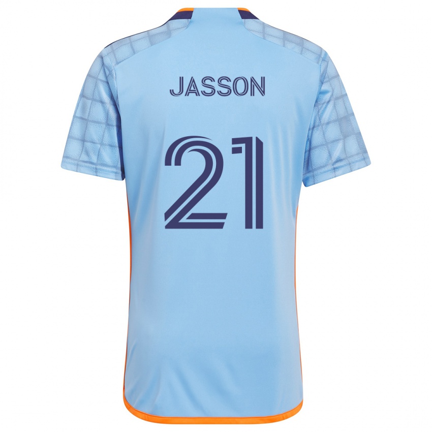 Niño Camiseta Andres Jasson #21 Azul Naranja 1ª Equipación 2024/25 La Camisa Perú