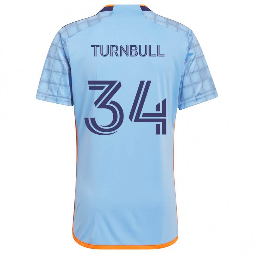 Niño Camiseta Stephen Turnbull #34 Azul Naranja 1ª Equipación 2024/25 La Camisa Perú