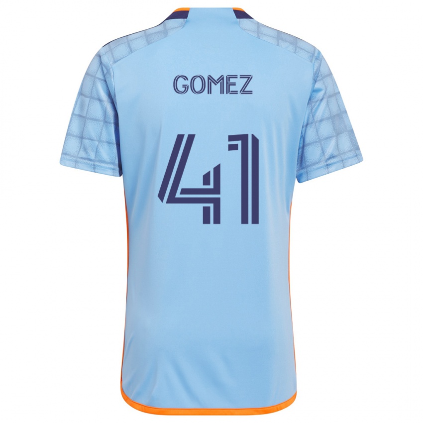 Niño Camiseta Julián Gómez #41 Azul Naranja 1ª Equipación 2024/25 La Camisa Perú