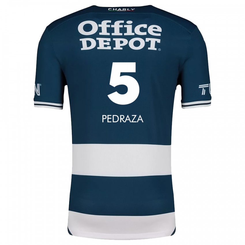 Niño Camiseta Pedro Pedraza #5 Azul Blanco 1ª Equipación 2024/25 La Camisa Perú