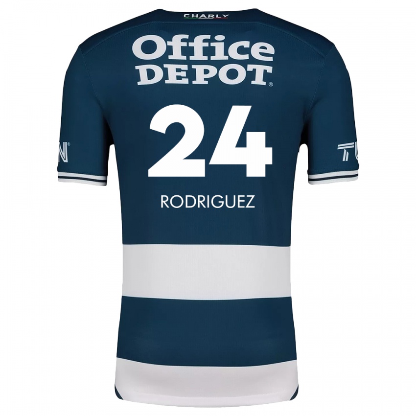 Niño Camiseta Luis Rodriguez #24 Azul Blanco 1ª Equipación 2024/25 La Camisa Perú