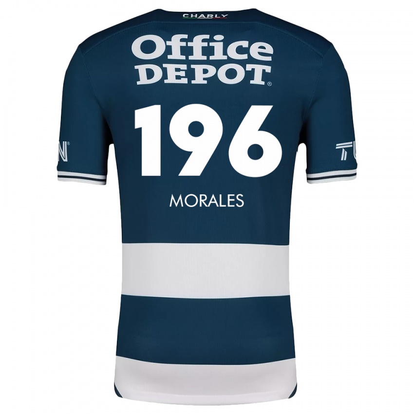 Niño Camiseta Erik Morales #196 Azul Blanco 1ª Equipación 2024/25 La Camisa Perú