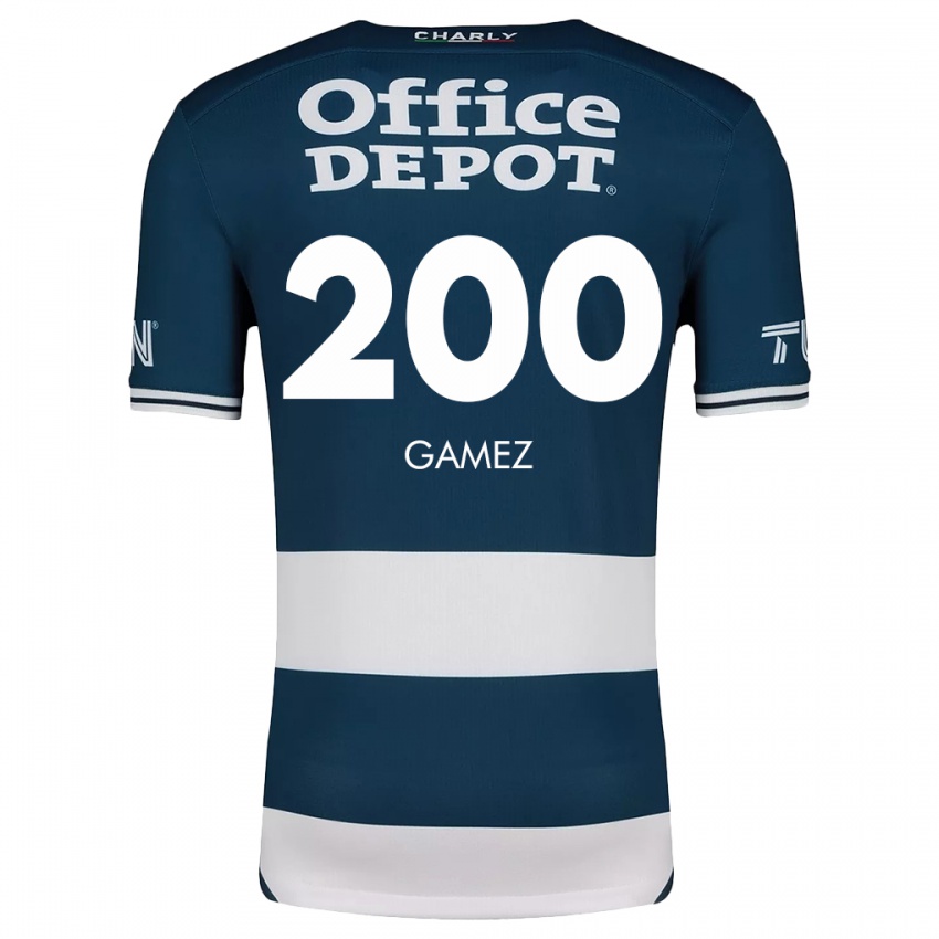 Niño Camiseta Sergio Gámez #200 Azul Blanco 1ª Equipación 2024/25 La Camisa Perú