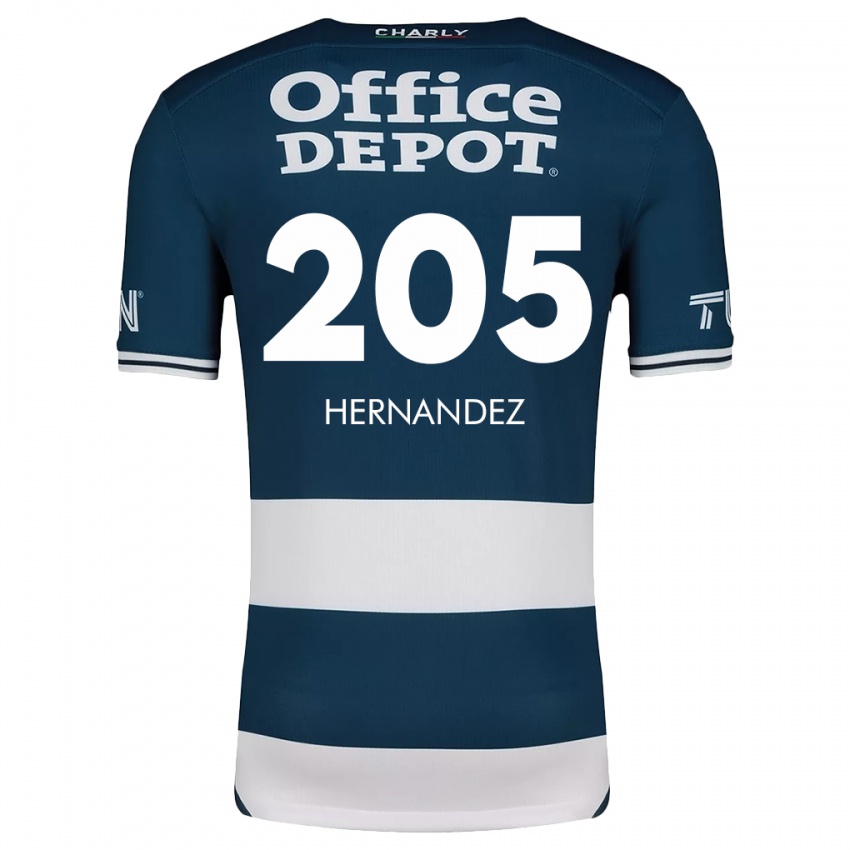 Niño Camiseta Sergio Hernández #205 Azul Blanco 1ª Equipación 2024/25 La Camisa Perú