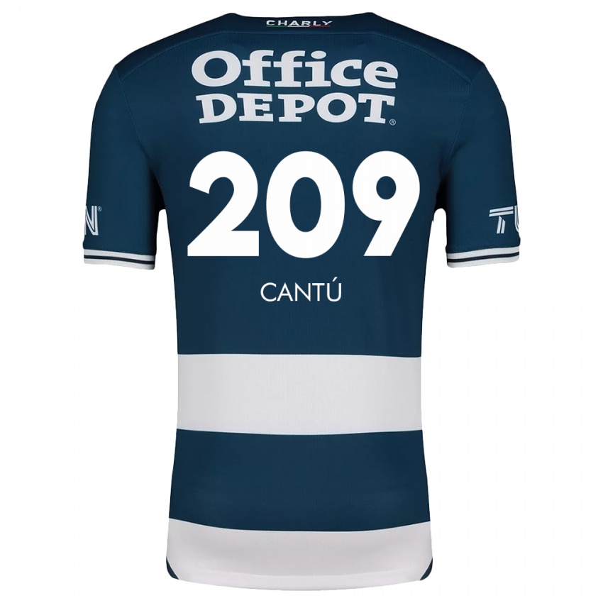 Niño Camiseta Juan Cantú #209 Azul Blanco 1ª Equipación 2024/25 La Camisa Perú