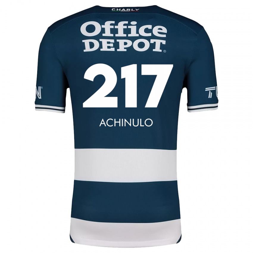 Niño Camiseta Princewill Achinulo #217 Azul Blanco 1ª Equipación 2024/25 La Camisa Perú