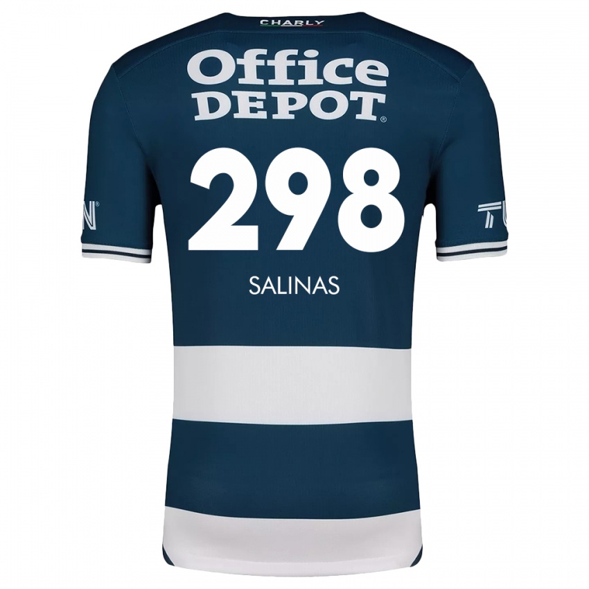 Niño Camiseta Jesús Salinas #298 Azul Blanco 1ª Equipación 2024/25 La Camisa Perú