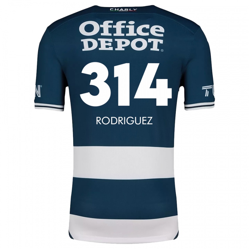 Niño Camiseta Alan Rodríguez #314 Azul Blanco 1ª Equipación 2024/25 La Camisa Perú