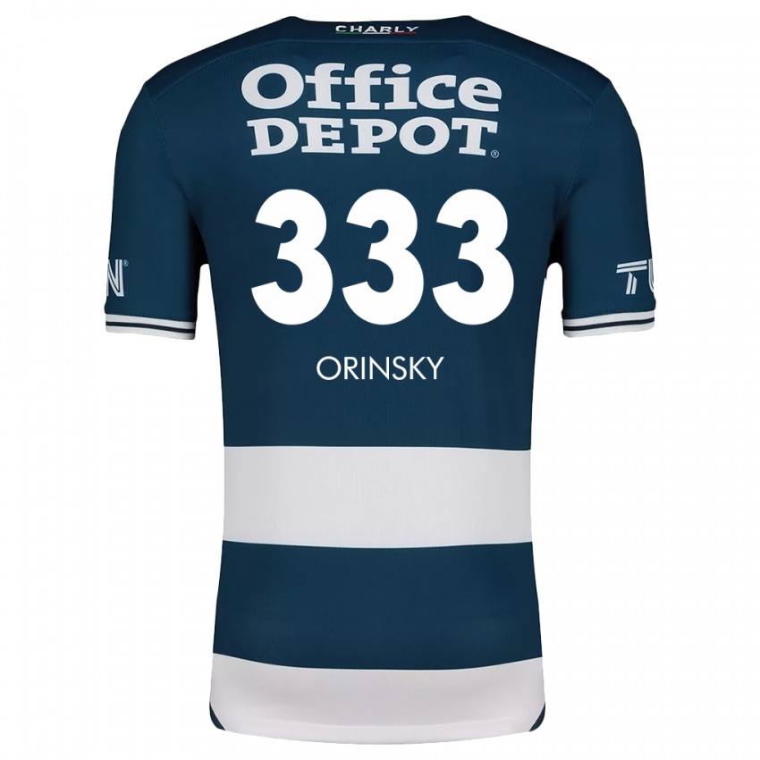 Niño Camiseta Edson Orinsky #333 Azul Blanco 1ª Equipación 2024/25 La Camisa Perú