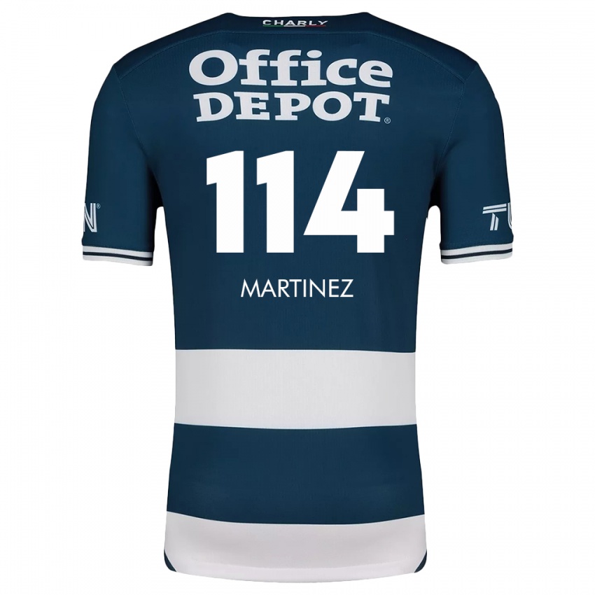 Niño Camiseta Jesús Martínez #114 Azul Blanco 1ª Equipación 2024/25 La Camisa Perú