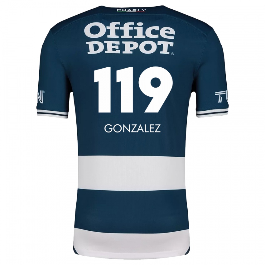 Niño Camiseta Juan González #119 Azul Blanco 1ª Equipación 2024/25 La Camisa Perú