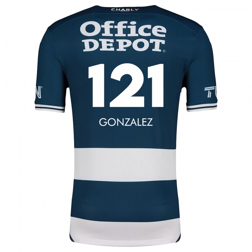 Niño Camiseta Cristian González #121 Azul Blanco 1ª Equipación 2024/25 La Camisa Perú