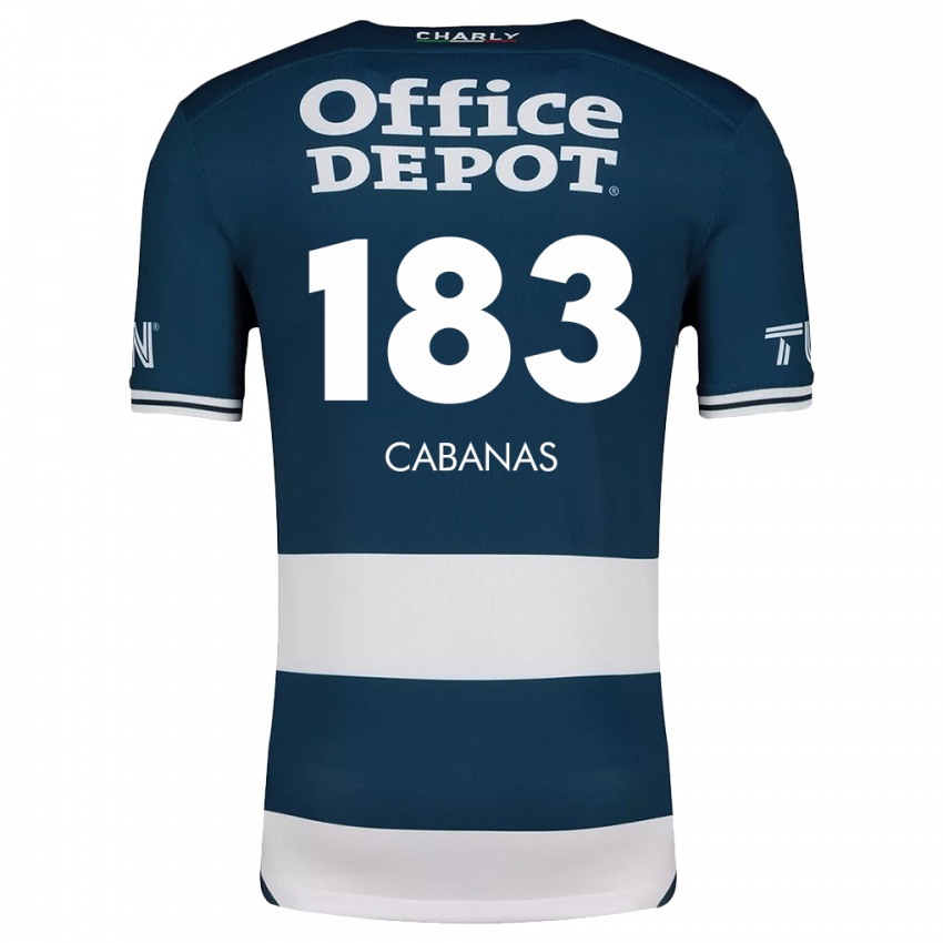 Niño Camiseta Mauricio Cabañas #183 Azul Blanco 1ª Equipación 2024/25 La Camisa Perú